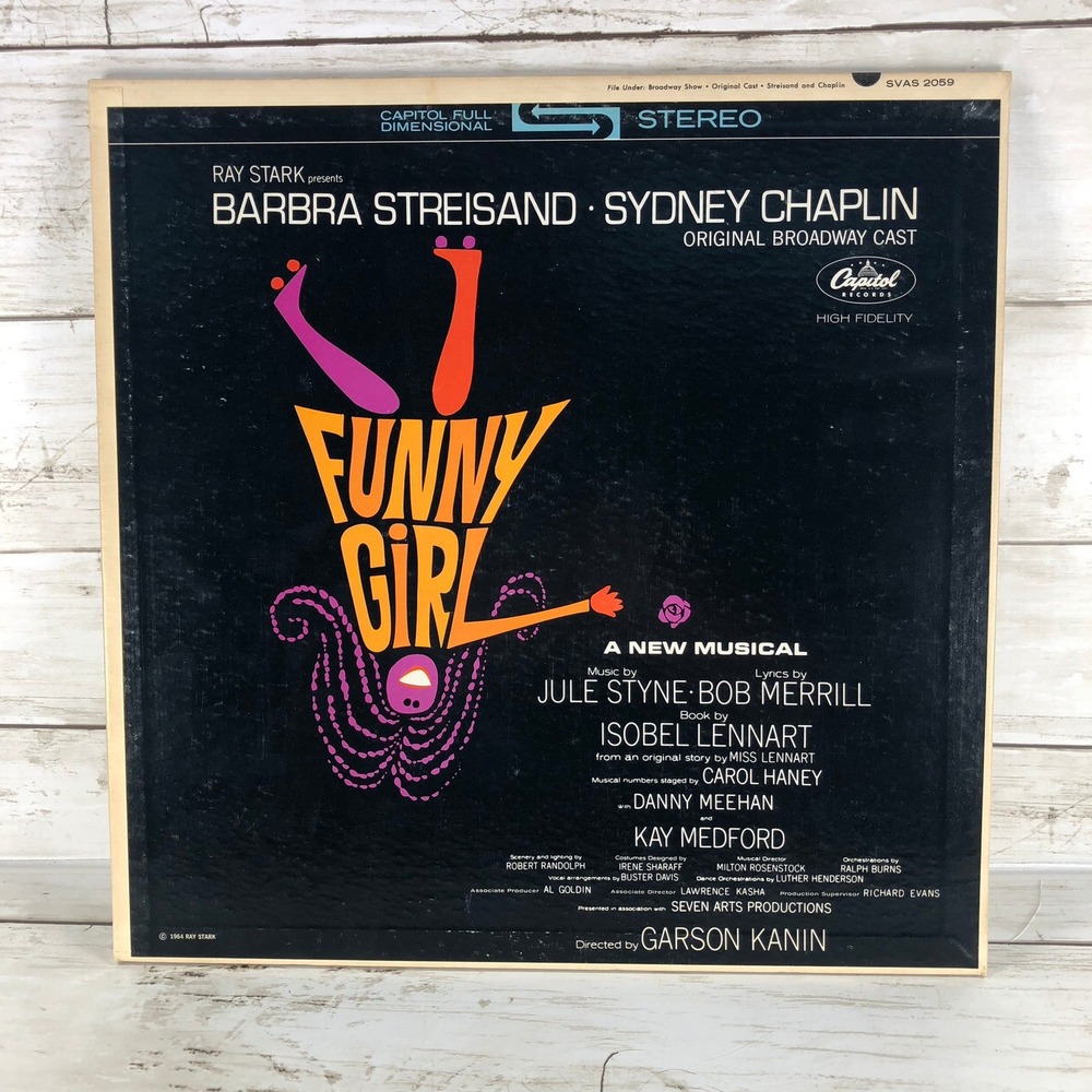 Funny Girl Original Broadway Cast Vinyl LP Barbra Streisand Sydney Chaplin